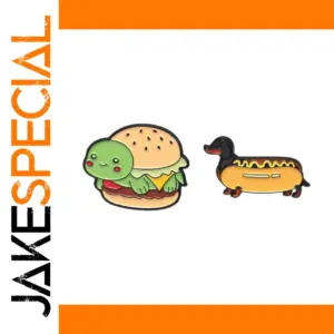 Playful Food Brooch Set with Cartoon Design