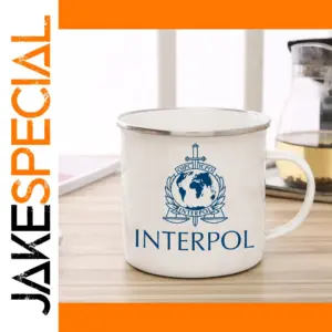 INTERPOL Blue Emblem Enamel Mug 300ml