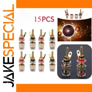 Brass Speaker Binding Posts Set 15-Pack