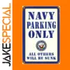 Vintage Navy Military Metal Sign for Decor