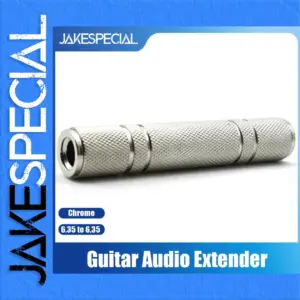 Silver 6.35mm Guitar Cable Extender Connector