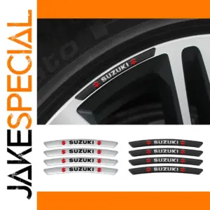Suzuki Wheel Hub Decal Set in Carbon Finish