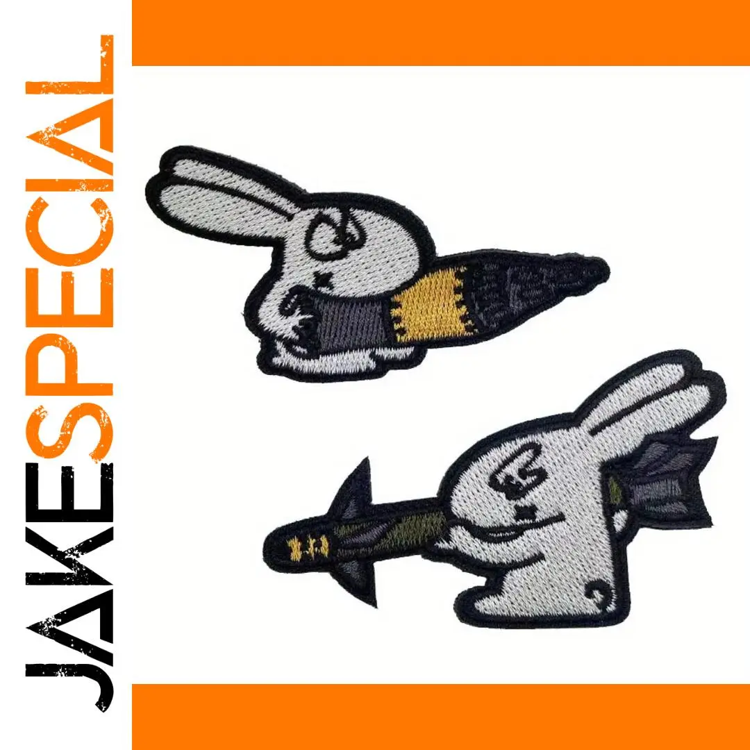 Playful Rabbit Embroidered Badge for Clothing 1 Playful Rabbit Embroidered Badge for Clothing