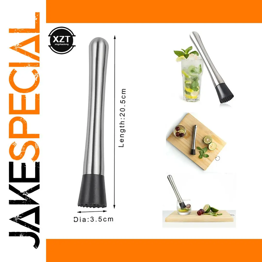 Stainless Steel Cocktail Muddler 20.5cm 1 Stainless Steel Cocktail Muddler 20.5cm