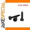Black 25mm M3 Self-Tapping Screws Set of 32