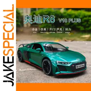 1:24 Green R8 V10 Plus Diecast Model