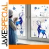 Winter Snowflake Reindeer Window Cling