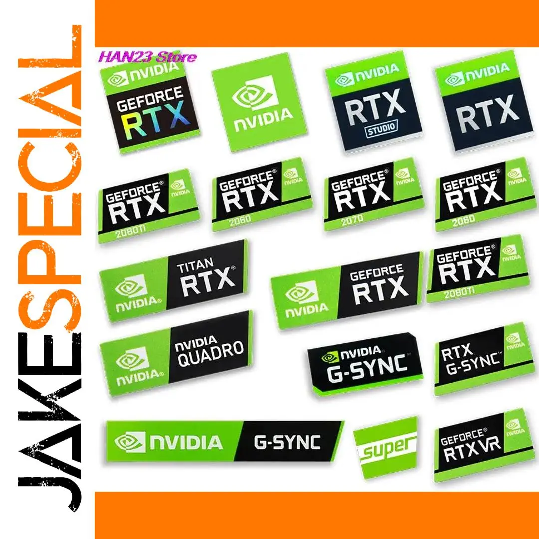 NVIDIA Graphics Card Sticker Pack for RTX & GTX Models 1 NVIDIA Graphics Card Sticker Pack for RTX & GTX Models