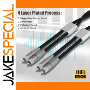 Premium RCA Cable with Silver-Plated OCC Conductors