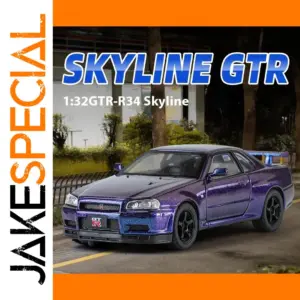 Purple Nissan GTR R34 1:32 Diecast Model