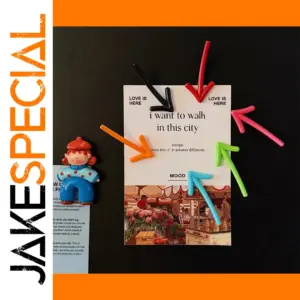 Vivid Arrow-Shaped Fridge Magnet Set