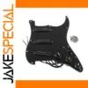 Black Alnico 5 Dual Rails Strat Pickguard