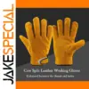 Bright Yellow Cowhide Safety Gloves for Hand Protection