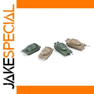 Set of Four 1:144 M1A2 Abrams Tanks