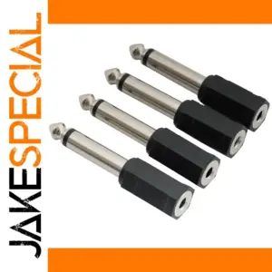 Black Mono Audio Adapters Set for Professional Use