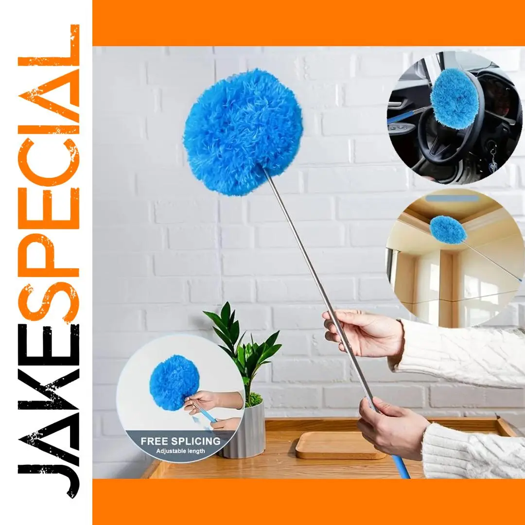 Blue Microfiber Ceiling Fan Cleaner with Telescopic Handle 1 Blue Microfiber Ceiling Fan Cleaner with Telescopic Handle