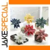 Elegant Christmas Frosted Flower Ornament in Six Colors