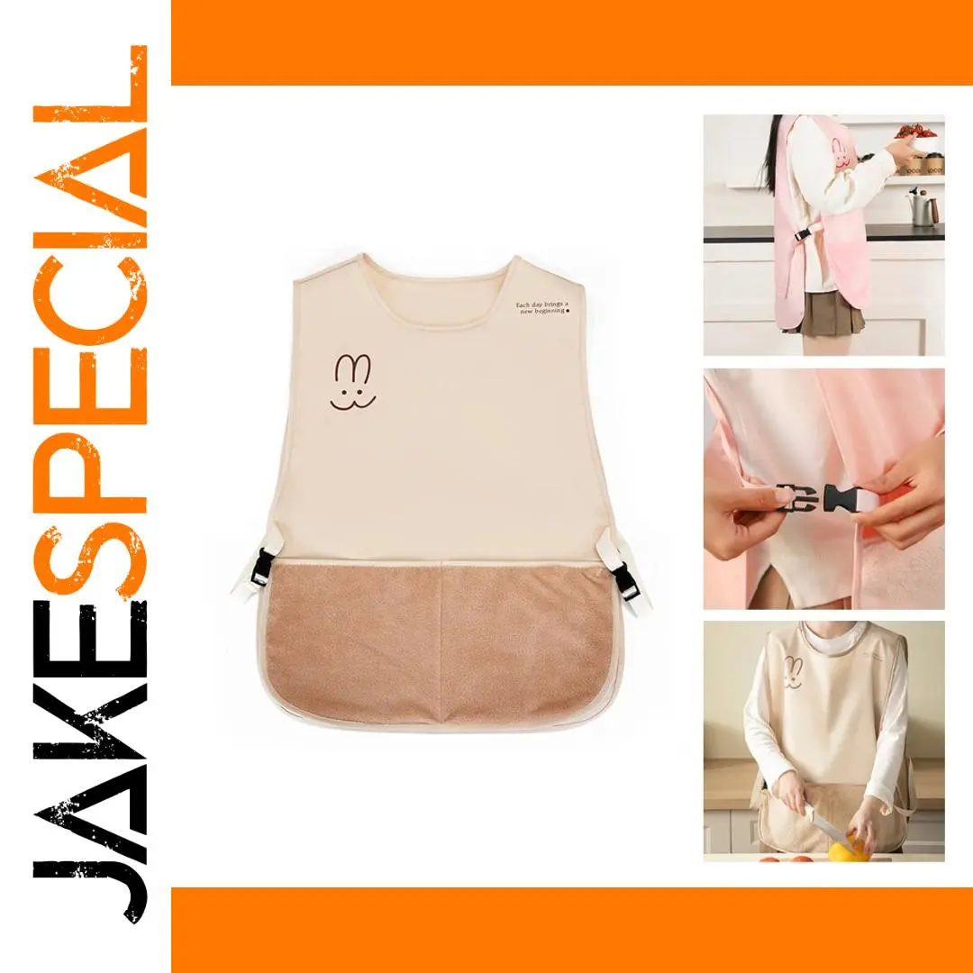 Waterproof Kitchen Apron with Large Pocket 1 Waterproof Kitchen Apron with Large Pocket