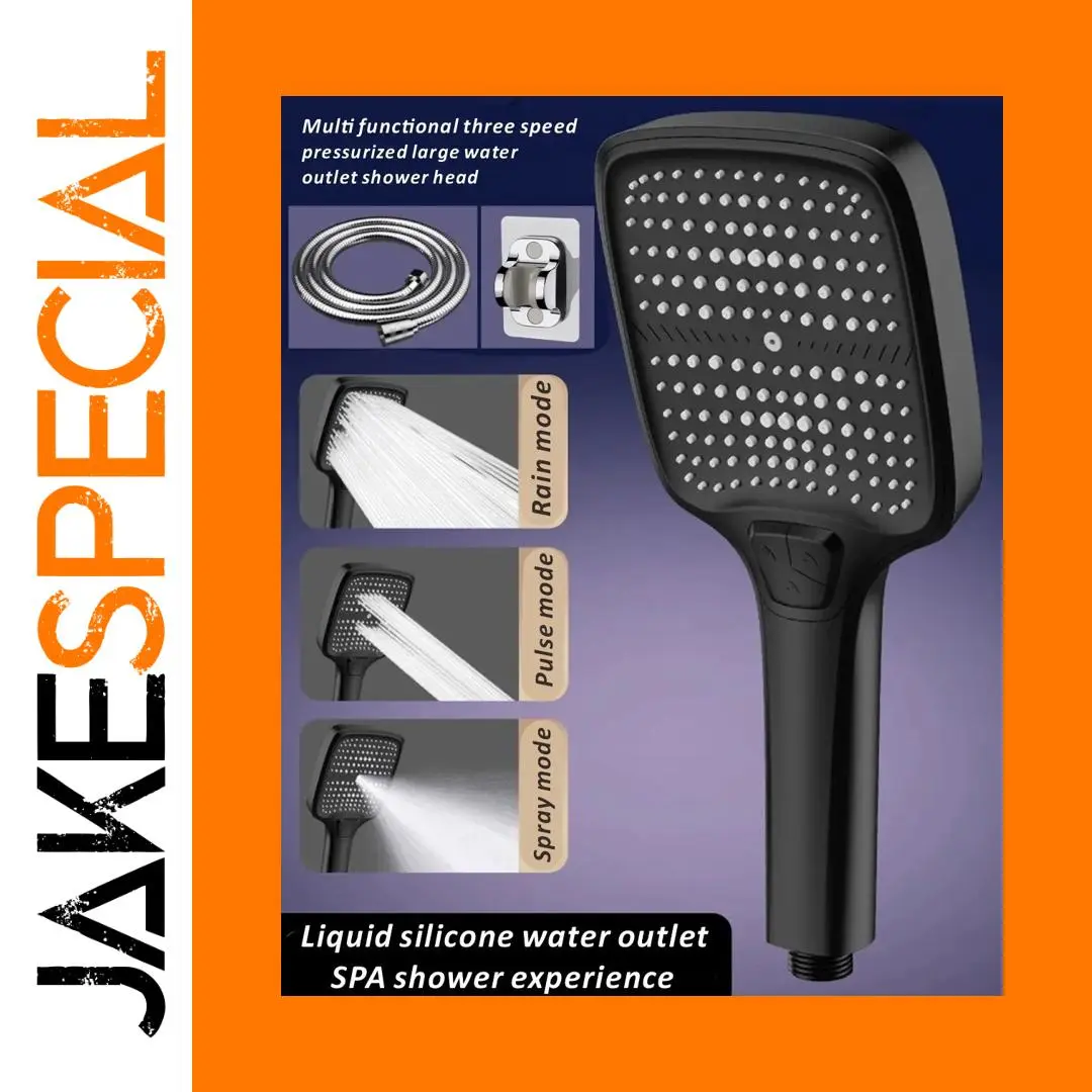 Multi-Mode Black Shower Head with High-Pressure Technology 1 Multi-Mode Black Shower Head with High-Pressure Technology