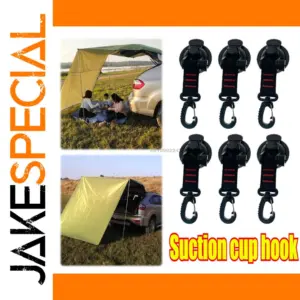 Outdoor Suction Cup Hook Set for Vehicles and Tents