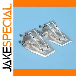 Durable Silver RC Boat Trim Flaps 68x57x30mm