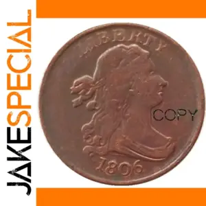 1806 Draped Bust Half Cent Replica Coin