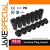 Waterproof M16 Aviation Socket for Industrial Use