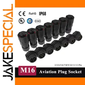 Waterproof M16 Aviation Socket for Industrial Use