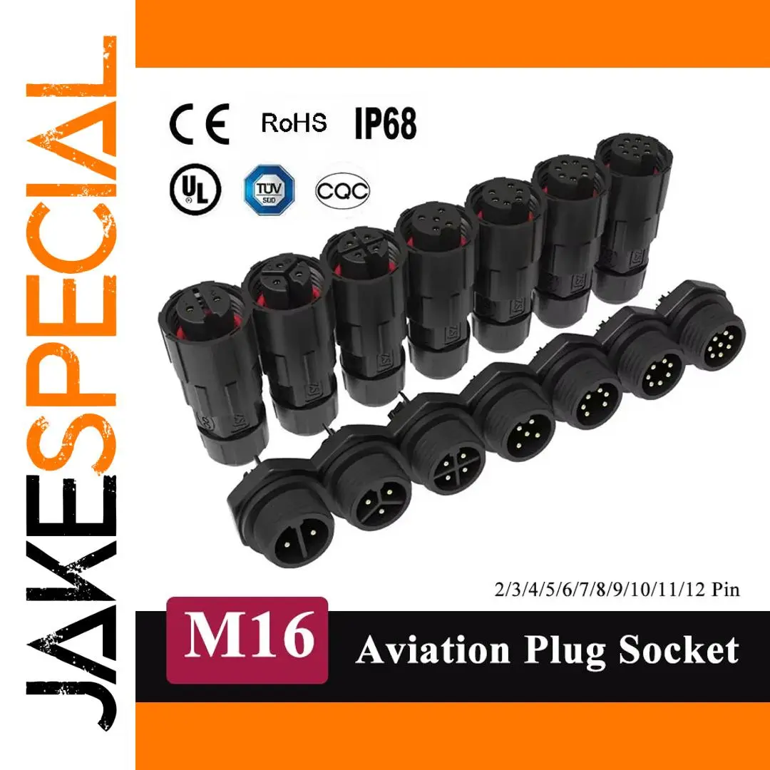 Waterproof M16 Aviation Socket for Industrial Use 1 Waterproof M16 Aviation Socket for Industrial Use