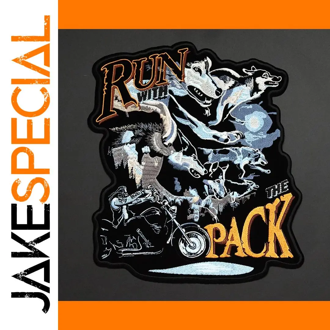 Punk Style Wolf Skull Iron-On Cloth Patch 1 Punk Style Wolf Skull Iron-On Cloth Patch