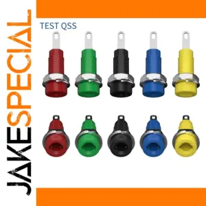 Colorful Set of 10 Banana Sockets 2mm Diameter