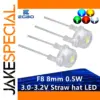 Set of 100 Straw Hat-Shaped LEDs in Vibrant Colors