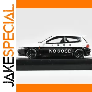 Black and White JDM Diecast Model Car