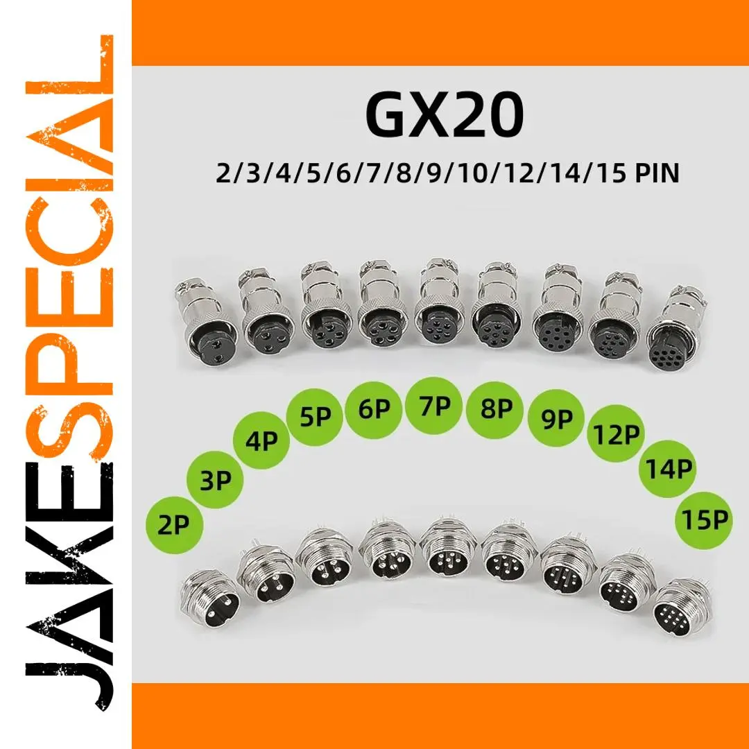 Waterproof GX20 Aviation Connector Set for Industrial Use 1 Waterproof GX20 Aviation Connector Set for Industrial Use