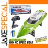 Vibrant Green RC Speedboat 35 km/h
