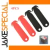 Set of Four Safety Box Cutters with Stainless Steel Blades