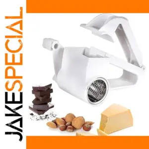 Modern White Rotary Cheese Grater and Slicer