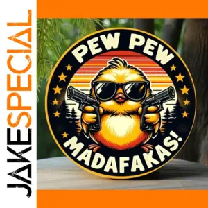 Pew Pew Madafakas Metal Sign 8x8 Inches