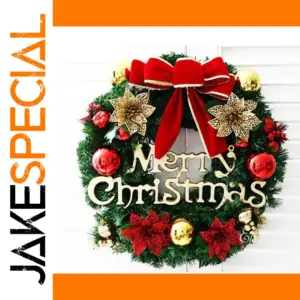 Festive 30cm Christmas Wreath with Decorations