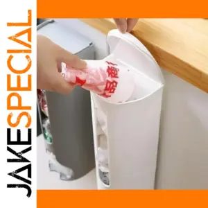 Wall-Mounted Plastic Bag Organizer in White, Blue, Grey