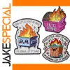 Fire and Smile Enamel Pin in Vibrant Colors