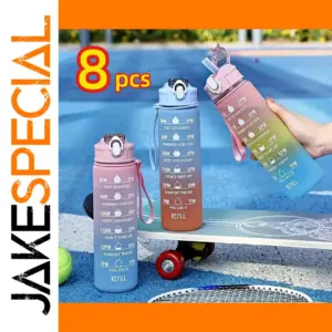 900ml Leakproof Hydration Bottle with Silicone Straw
