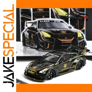 Black and Gold Nissan GTR R35 RR Diecast Model