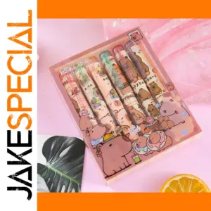 Capybara Fluorescent Pen Set - 6 Pastel Colors