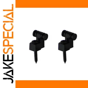 Black Metal Guitar String Retainers with Rollers