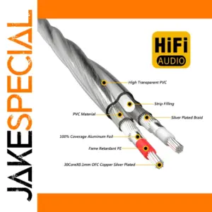 High-End Silver Plated Crystal Audio Cable