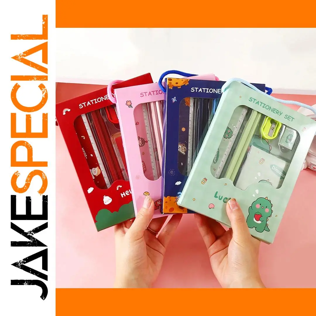 Vibrant 6-Piece Children's Stationery Set 1 Vibrant 6-Piece Children's Stationery Set