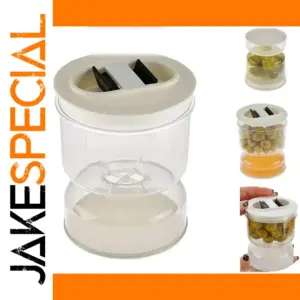 Transparent Plastic Food Storage Jar with Drain Lid