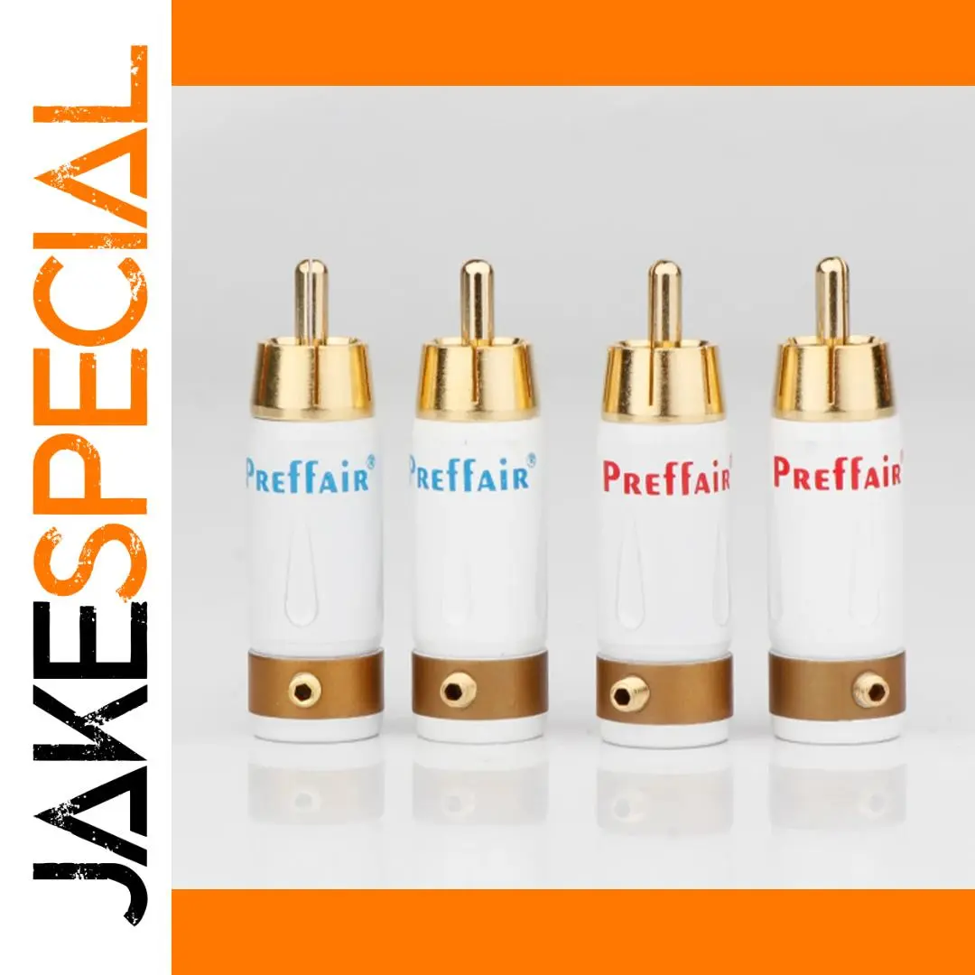 Gold-Plated RCA Connector Set for Audio-Video 1 Gold-Plated RCA Connector Set for Audio-Video