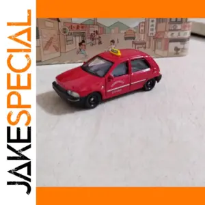Red Tianjin Xiali Taxi Model 1/64 Scale